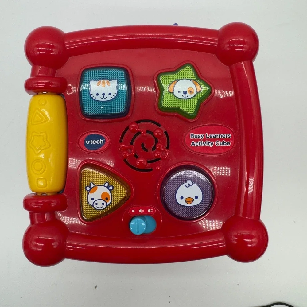 VTech Busy Learners Activity Cube Interactive Learning Toy Tested Works Lights